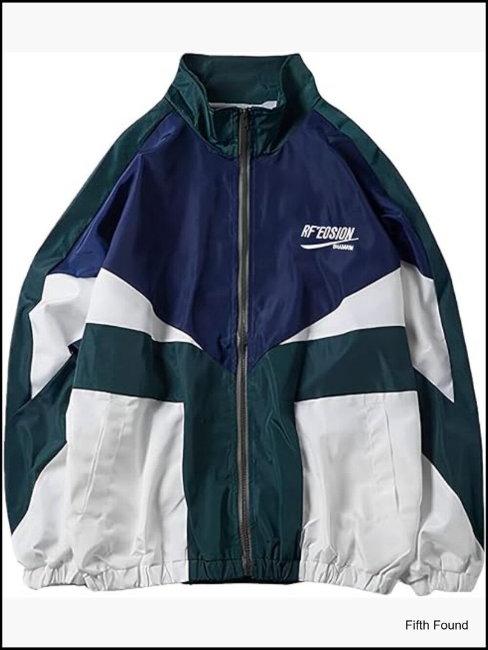 Oversized Y2K Varsity Jacket Windbreaker 90s Retro Bomber Jacket Long Sleeve